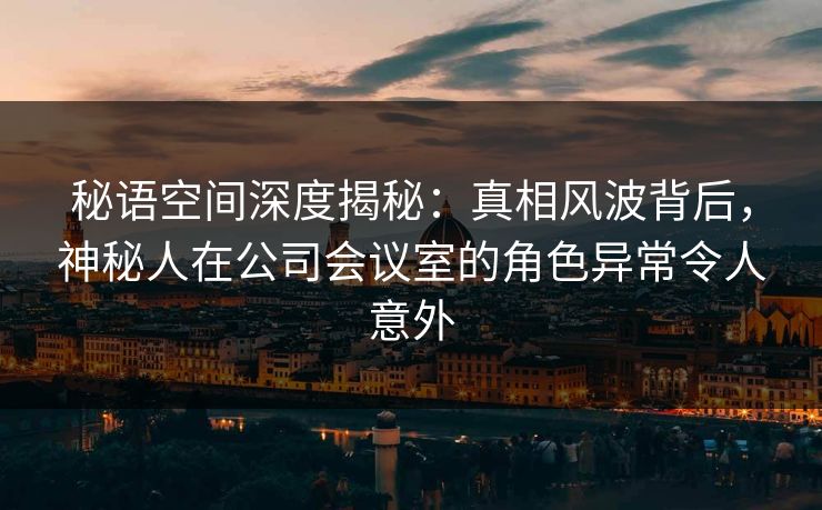 秘语空间深度揭秘：真相风波背后，神秘人在公司会议室的角色异常令人意外